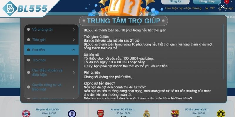 BL555 là nhà cái duy nhất xây dựng quy trình thanh toán tiện ích